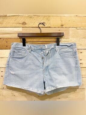 Citizens of Humanity Annabelle Jean Shorts 100% Organic Cotton Blue Denim